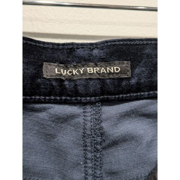 Lucky Brand Mid Rise Ava Crop Mini Boot American Navy Velvet Jeans Pants, 4 - Picture 15 of 15